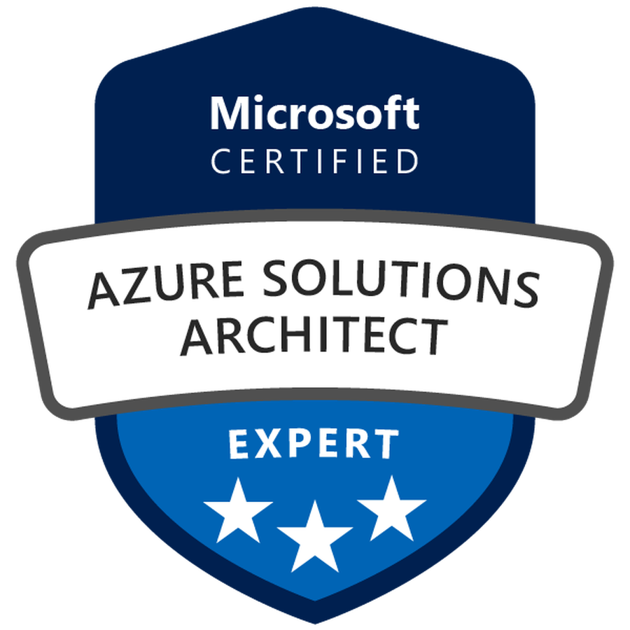 Badge Microsoft Certified: Azure Solutions Architect Expert